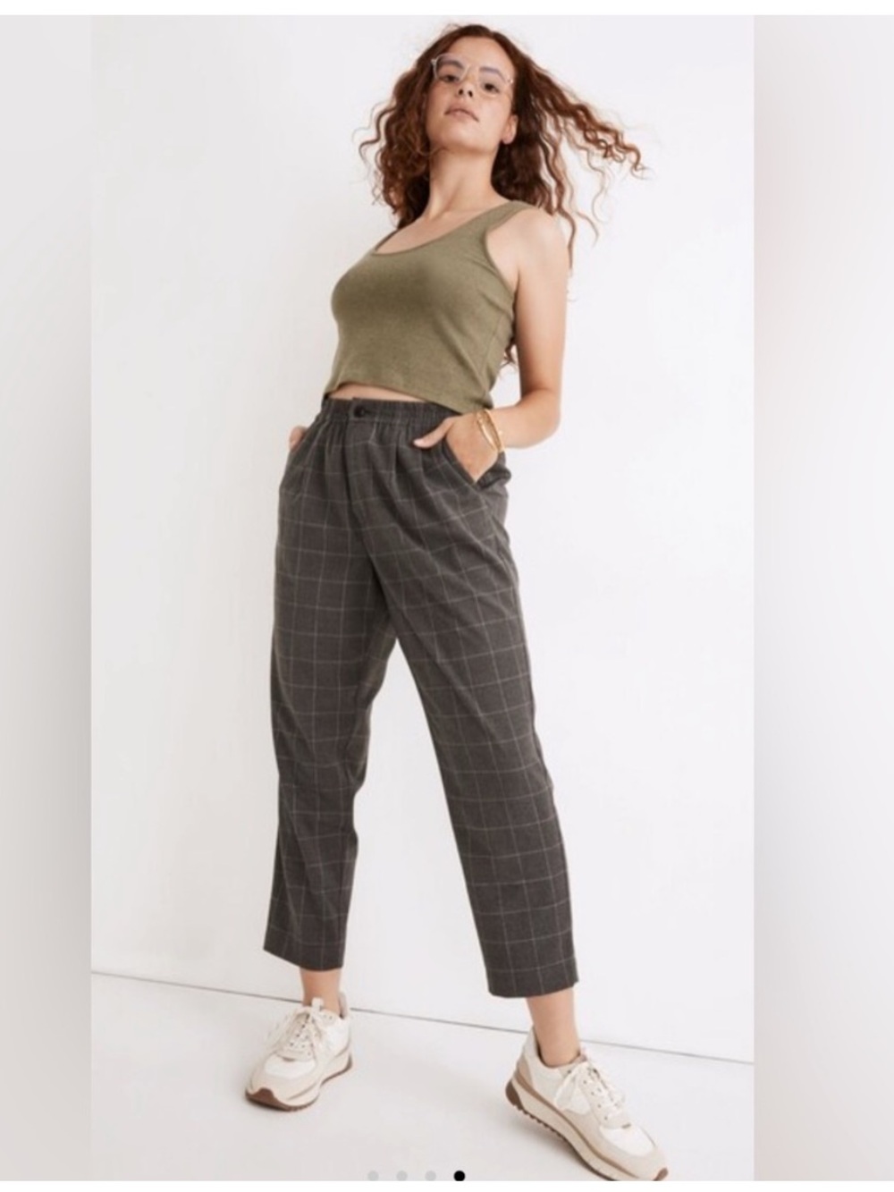 Madewell Plaid Flannel Track Trousers | Size S
